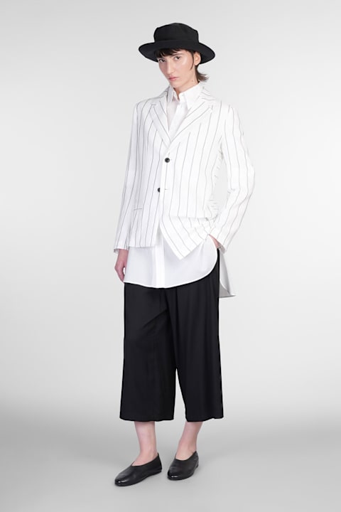 Yohji Yamamoto for Women Yohji Yamamoto Blazer In White Wool