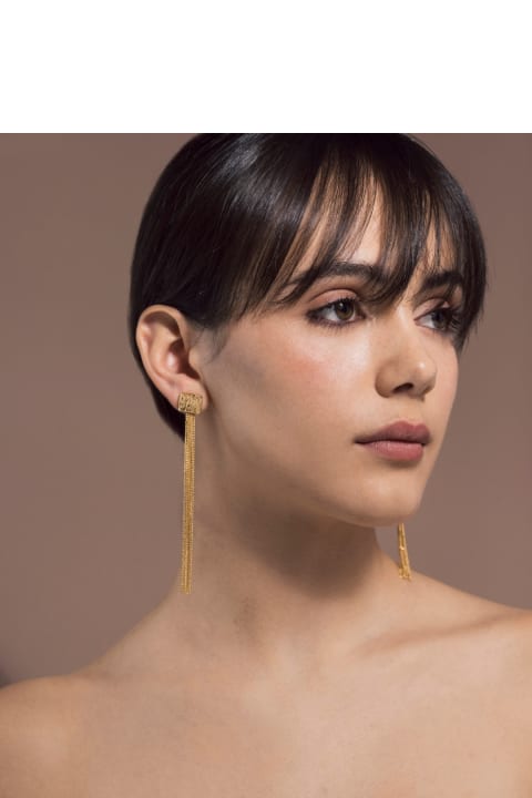 Jewelry for Women Federica Tosi Earring Long Daisy Gold