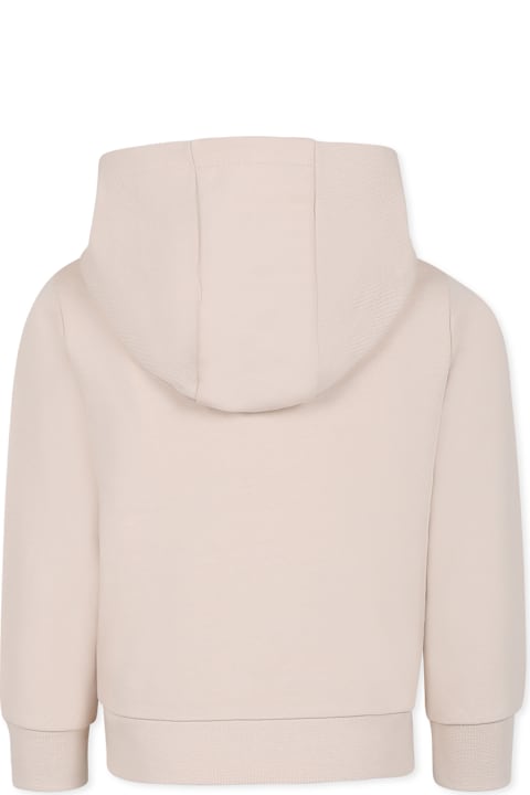 Moncler Sweaters & Sweatshirts for Girls Moncler Pink Sweatshirt For Girl With Logo