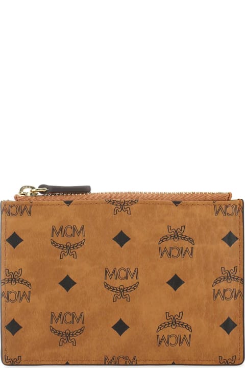 Wallets for Women MCM Printed Canvas Aren Card Holder