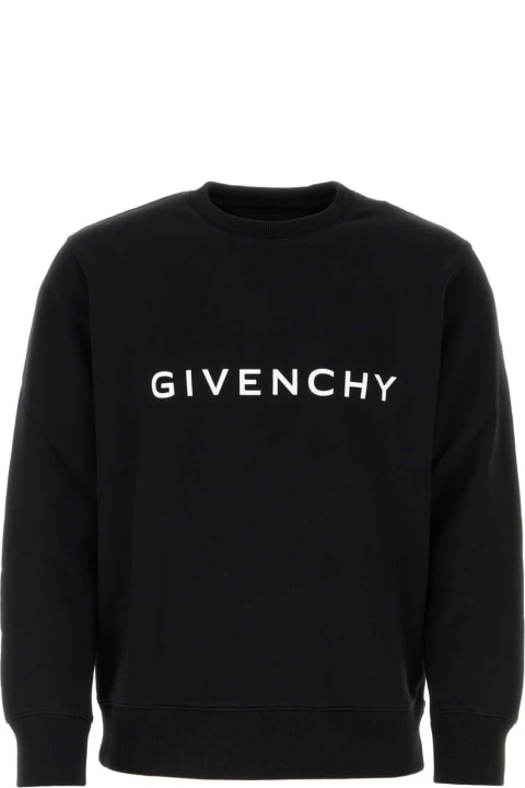 Clothing for Men Givenchy Black Cotton Sweatshirt