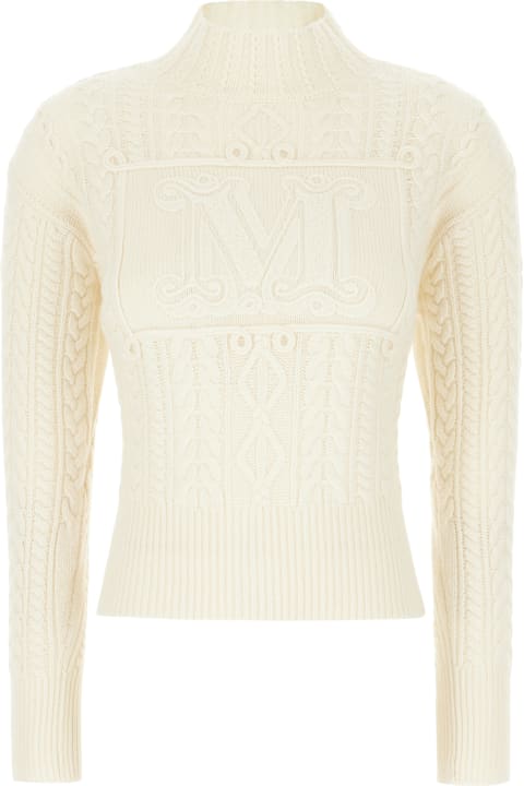 Max Mara for Women Max Mara Ivory Wool Blend Sweater