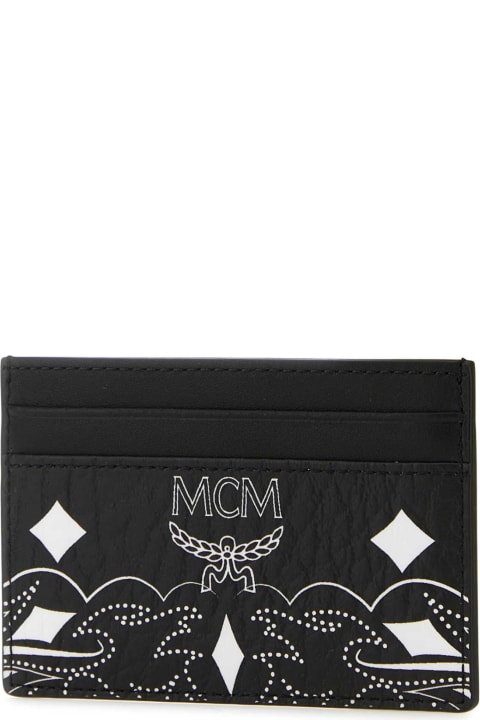 Wallets for Men MCM Printed Canvas Mini Aren Card Holder