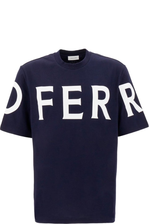 ウィメンズ Ferragamoのトップス Ferragamo Logo Printed Crewneck T-shirt