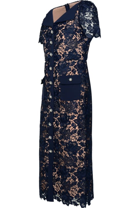 Fashion for Women self-portrait Blue Polyester Dress