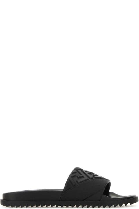 Fendi Shoes for Men Fendi Logo Embossed Slip-on Slippers