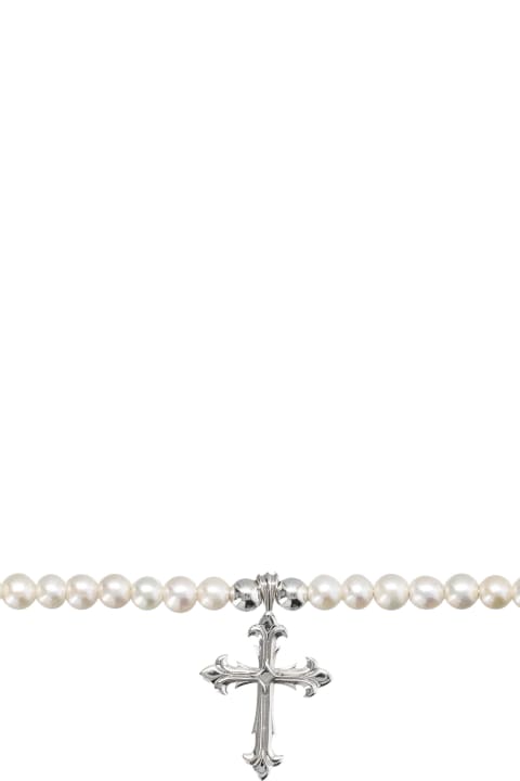 Emanuele Bicocchi Necklaces for Women Emanuele Bicocchi Medium Pearl Necklace Cross