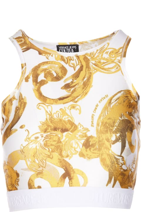 Versace Jeans Couture Topwear for Women Versace Jeans Couture Watercolor Couture Short Top