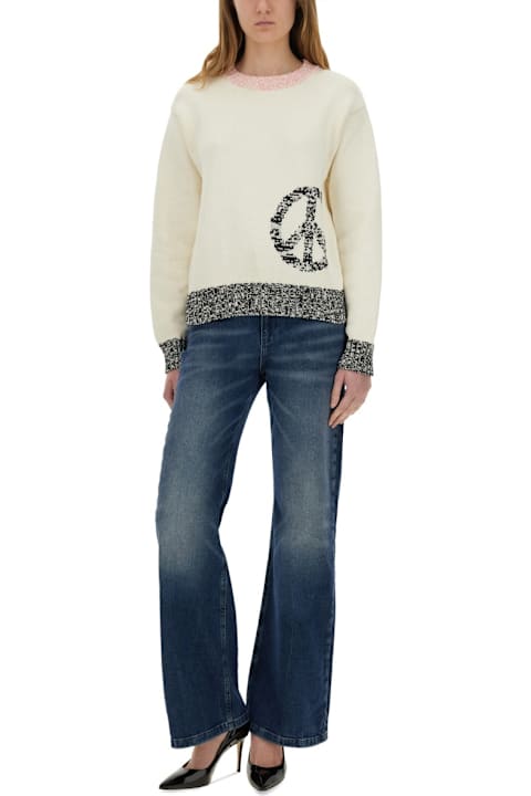 M05CH1N0 Jeans Sweaters for Women M05CH1N0 Jeans Mesh With Inlay Pattern