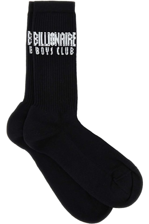 ملابس داخلية لـ القسم الرجالي Billionaire Boys Club Black Stretch Cotton Blend Socks