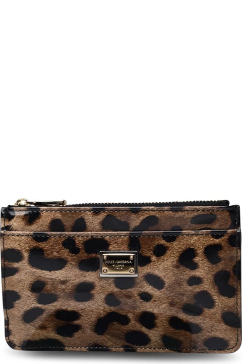 Leopard Print Shiny Leather Wallet