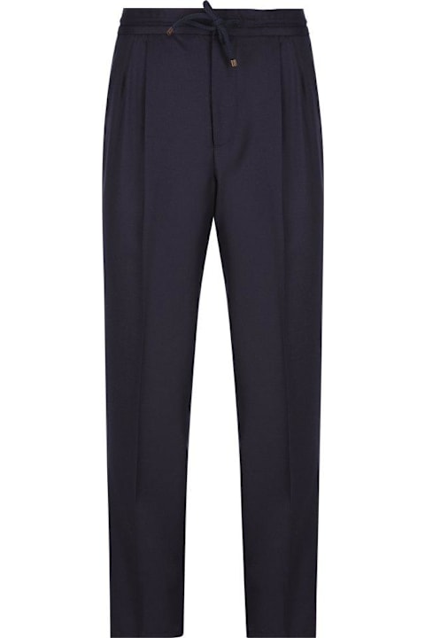 Brunello Cucinelli Pants for Men Brunello Cucinelli Pleated Tapered Leg Trousers