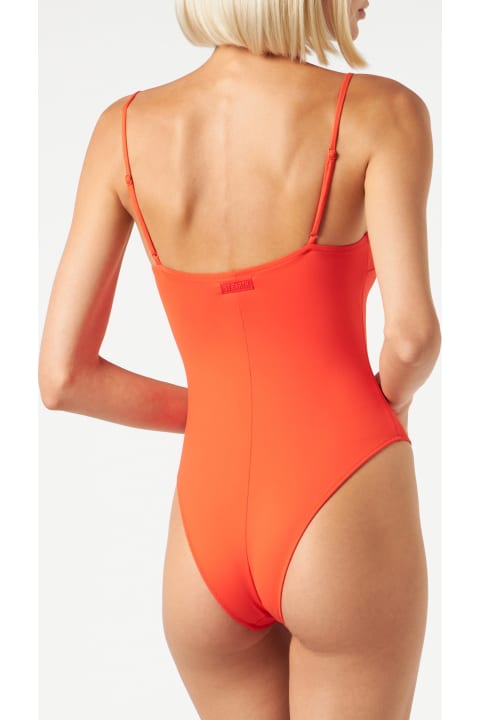 Homeware MC2 Saint Barth Woman Orange One Piece Swimsuit