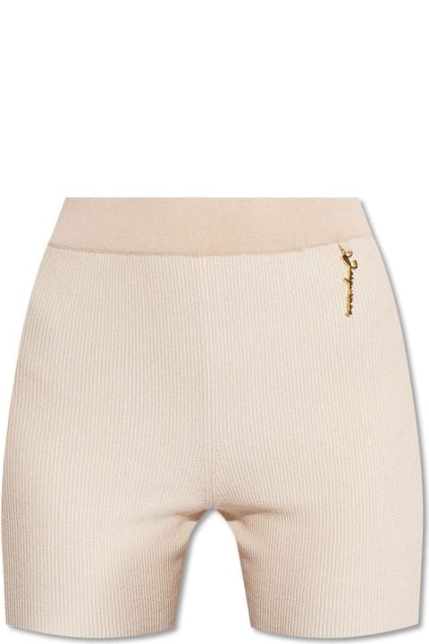 Pants & Shorts for Women Jacquemus Charm Logo Knit Shorts