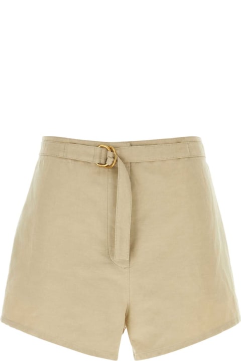 Prada Pants & Shorts for Women Prada Beige Cotton Blend Shorts