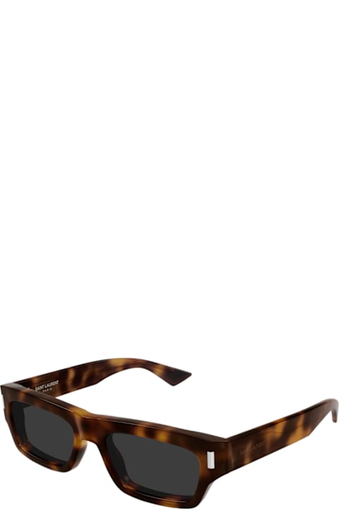 Saint Laurent Eyewear لـ Kids Saint Laurent Eyewear Saint Laurent Sl 837 Linea Corner Angle 002 Havana Grey Sunglasses