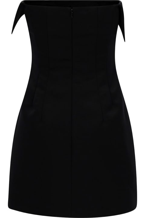 Fashion for Women Philosophy di Lorenzo Serafini Mini Black Bustier Dress In Duchesse Woman