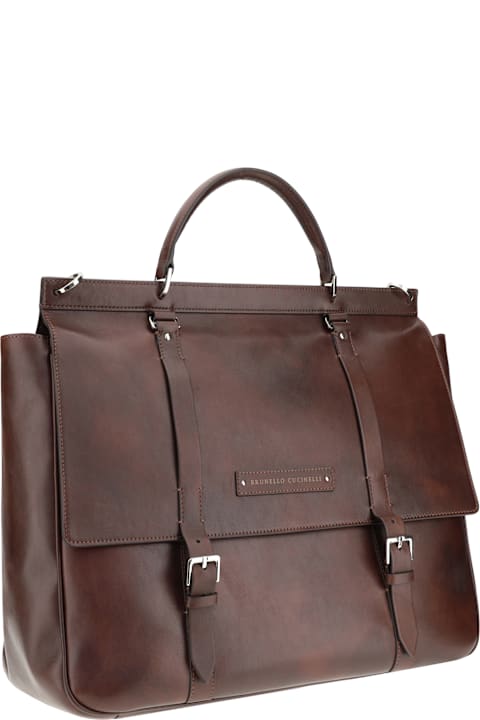 Sale for Men Brunello Cucinelli Leather Travel Bag