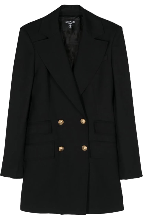 Topwear for Girls Balmain Double-breasted Jacket