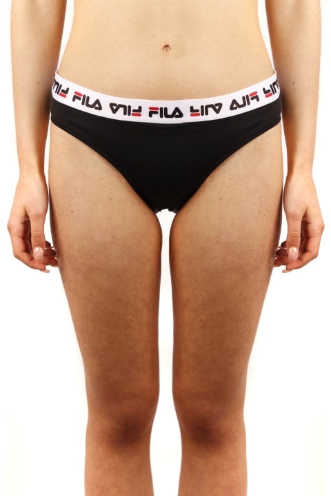 ウィメンズ Filaの水着 Fila Black Slip Logo Swimwear