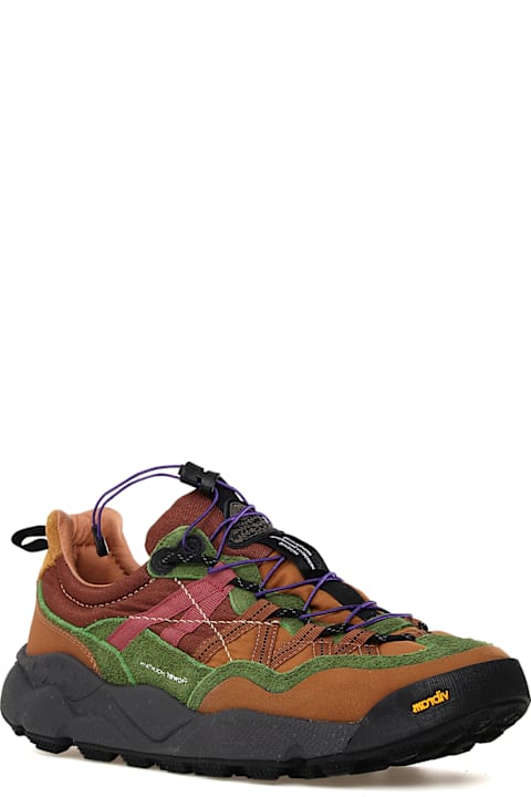 Flower Mountain Sneakers for Men Flower Mountain Sneakers Iwano 2 In Suede And Technical Fabric