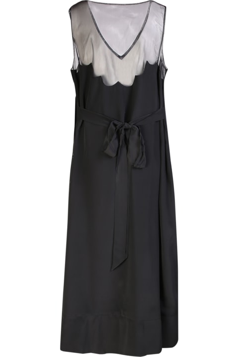 Black V-neck Dress