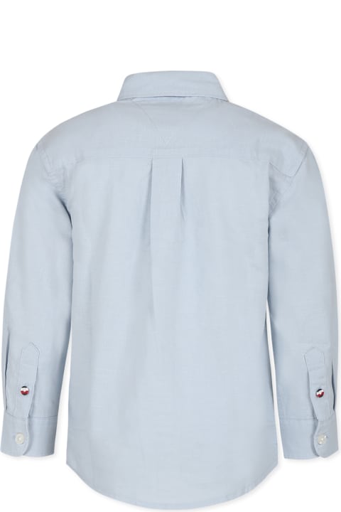 Homeware Tommy Hilfiger Light Blue Shirt For Boy With Flag