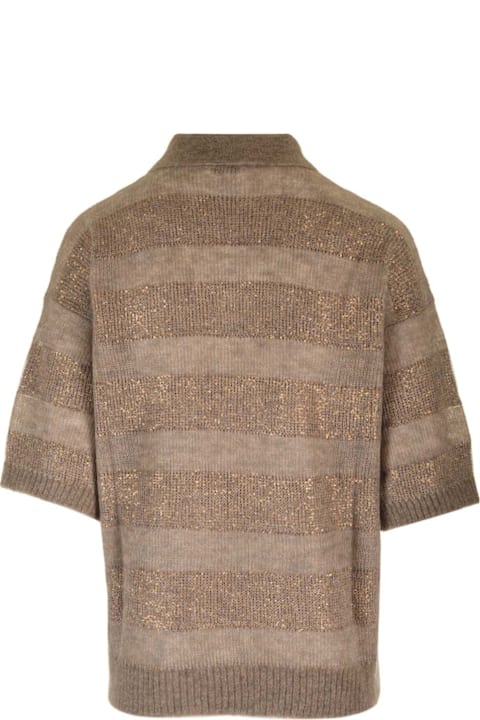 Brunello Cucinelli Topwear for Women Brunello Cucinelli Dazzling Stripes Sweater