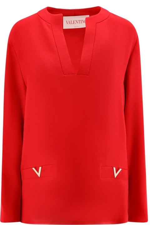 Topwear for Women Valentino Vlogo Plaque Blouse