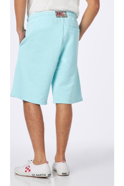 أدوات منزلية MC2 Saint Barth Man Water Green Cotton Bermuda