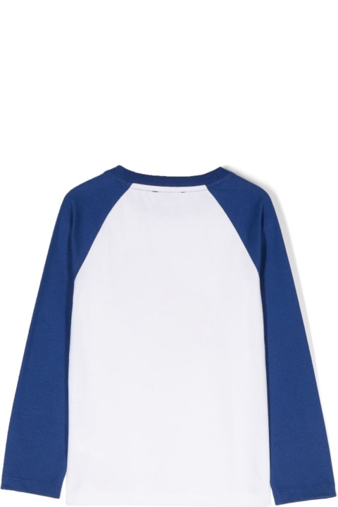 Fashion for Women Little Marc Jacobs Marc Jacobs T-shirt Bianca Con Pannelli A Contrasto In Jersey Di Cotone Bambino
