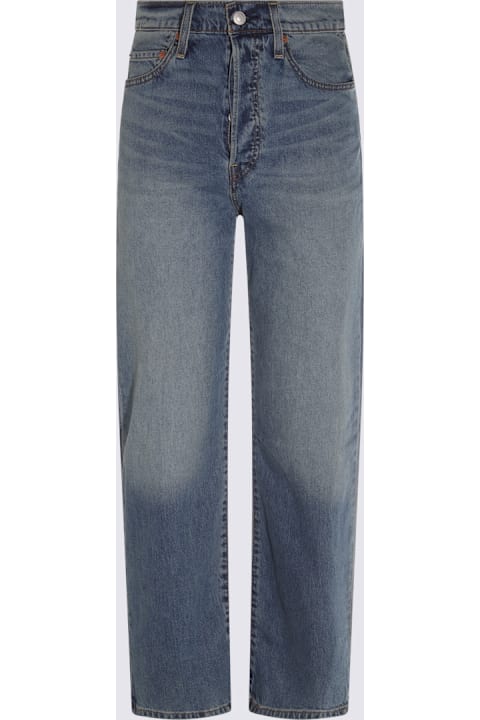 Levi's الملابس لـ السيدات Levi's Blue Cotton Denim Jeans