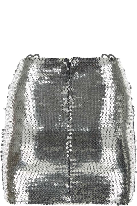 ウィメンズ Nensi Dojakaのスカート Nensi Dojaka Silver Sequins Mini Skirt