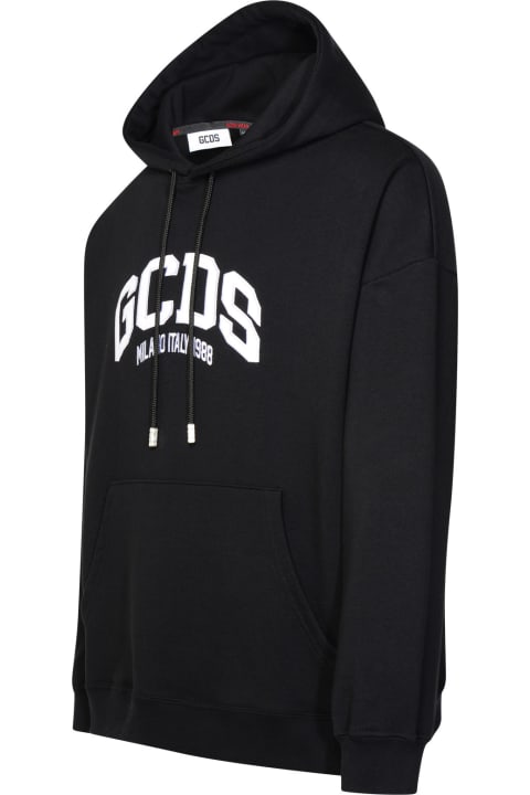 GCDS Fleeces & Tracksuits for Men GCDS Black Cotton Sweatshirt