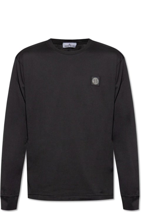 Stone Island Sale for Men Stone Island Logo Patch Long Sleeved T-shirt