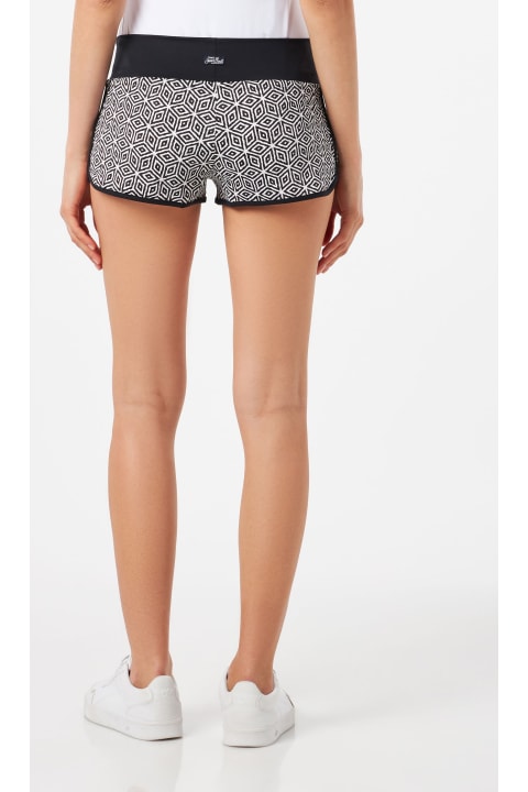 Homeware MC2 Saint Barth Woman Beach Shorts With Geometric Print