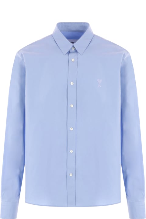Ami Alexandre Mattiussi for Women Ami Alexandre Mattiussi Light Blue Cotton Shirt