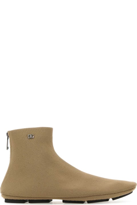 Fashion for Women Dolce & Gabbana Cappuccino Fabric Ankle Boots