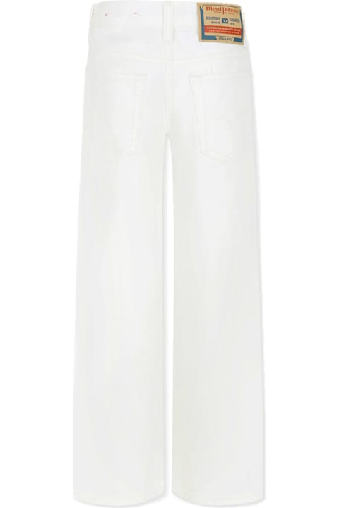 Homeware Diesel White Jeans For Boy With Logo