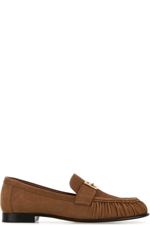 Fendi Biscuit Suede Loafers