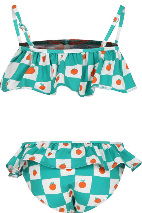 Bobo Choses Swimwear for Girls Bobo Choses Green Bikini For Girl With Tomatoes
