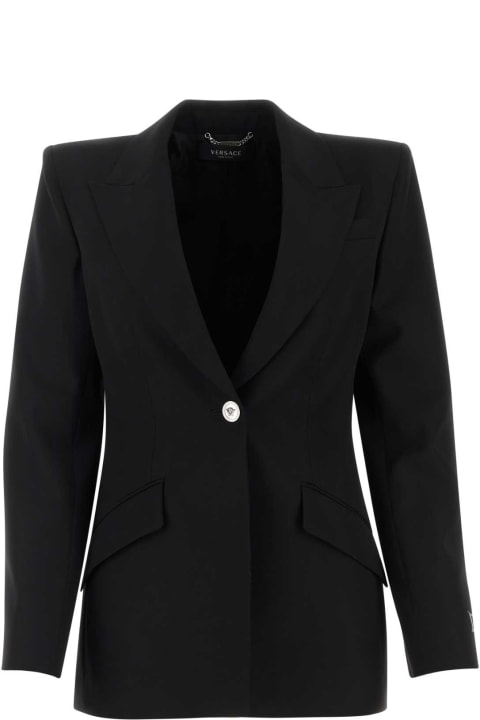 Clothing Sale for Women Versace Black Wool Blazer