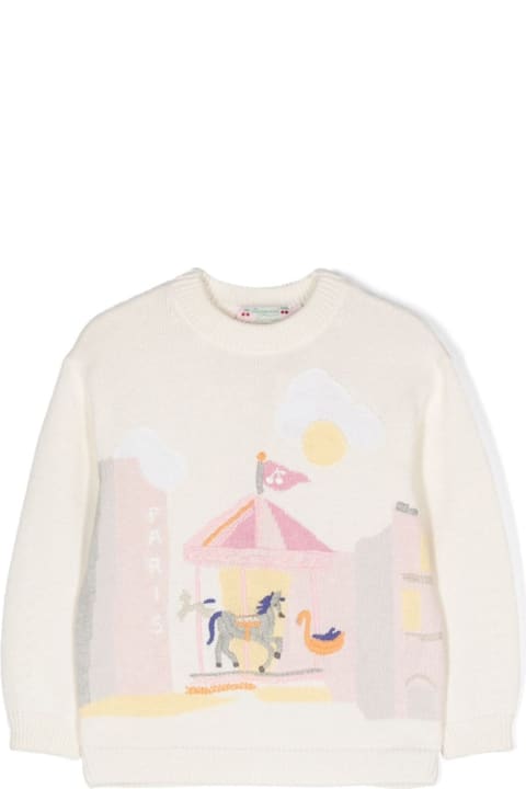 Sweaters & Sweatshirts for Girls Bonpoint Ecru Anumati Sweater