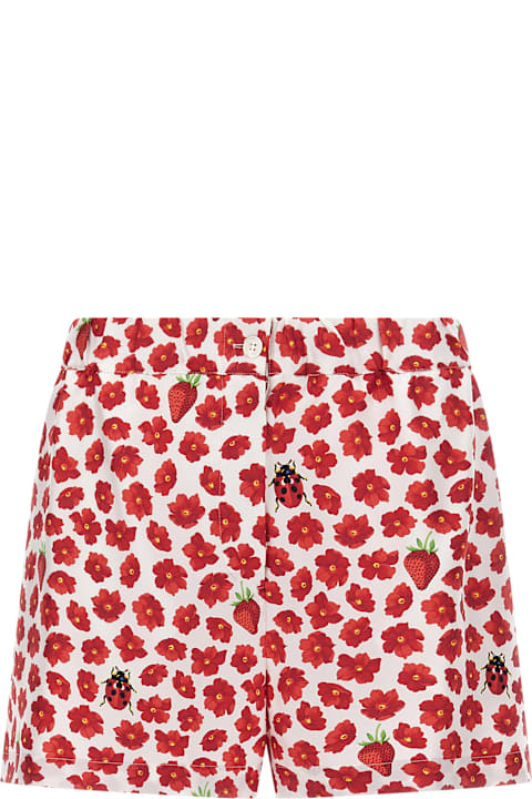 Versace Pants & Shorts for Women Versace 'strawberry Garden' Shorts