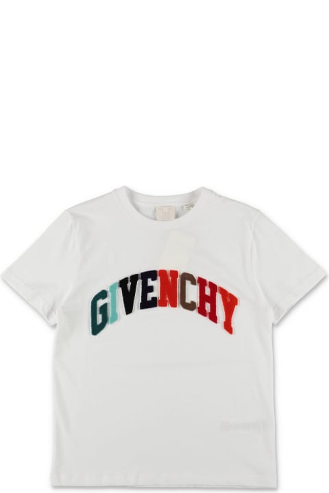 キッズ新着アイテム Givenchy Givenchy T-shirt Bianca In Jersey Di Cotone Bambino