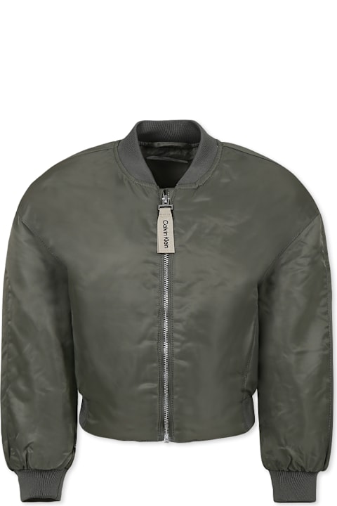 Homeware Calvin Klein Geen Bomber Jacket For Girl With Logo