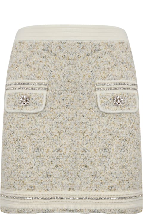 Fashion for Women Blugirl Boucle' Skirt With Rhinestones