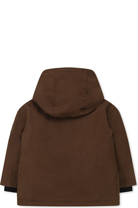 Homeware Hugo Boss Brown Parka For Baby Boy With Logo
