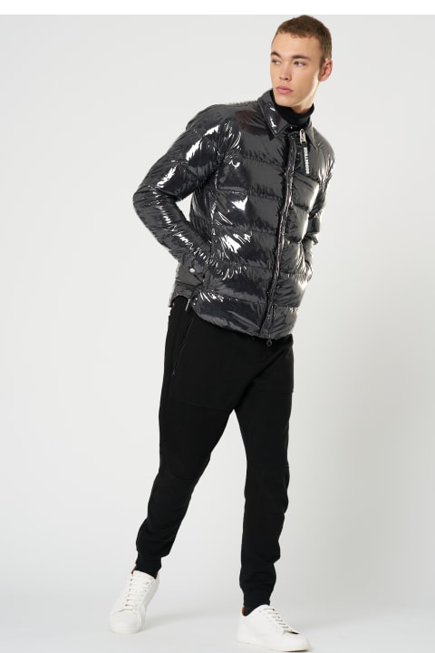 N.8 - Man Shirt Down Jacket Transparent Coloured Down Feather