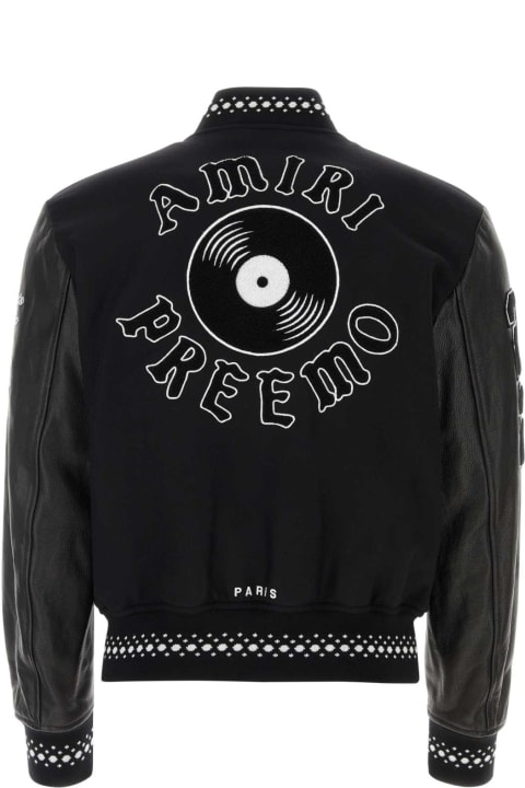 AMIRI Coats & Jackets for Women AMIRI Black Wool Blend Dj Premier Bomber Jacket